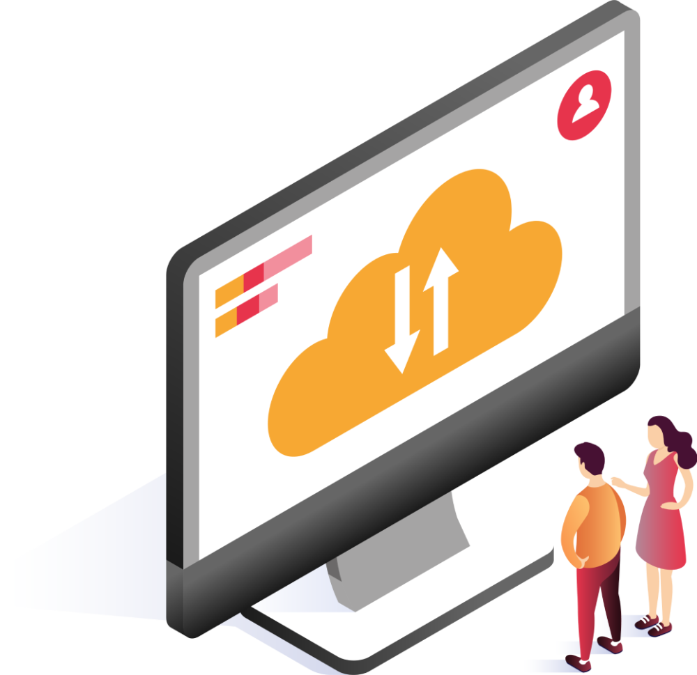 Illustration von agorandos E-Commerce-Integration mit Online-Marktplätzen und digitalem Versandprozess